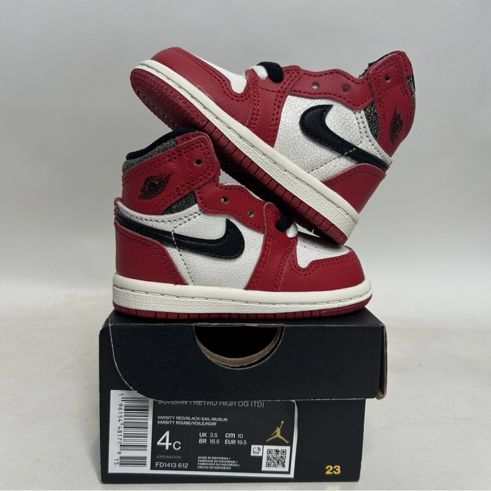 Jordan Kids Red and White Sneakers